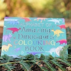A picture of the Alphabet of Amazing Dinosaurs Colouring Book