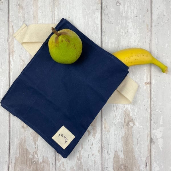 A picture of Navy oilskin lunch bag