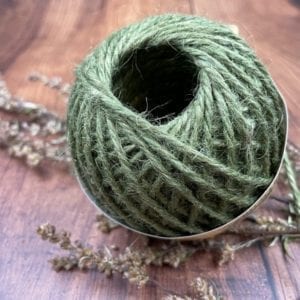 A picture of a green twine ball
