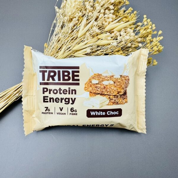 A picture of the White Chocolate Protien Energy Flapjack that is included in the Mindful Cyclist Gift Hamper