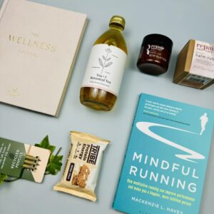 A picture of the range of products included in the Mindful Runners Gift Box