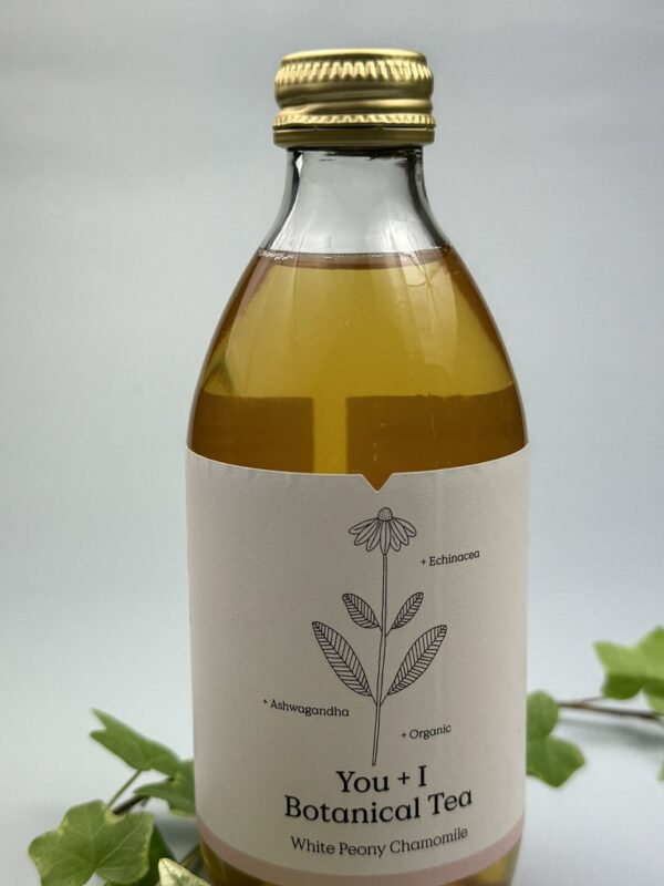 A picture of the You + I Botanical Peony Chamomile that is included in the Mindful Runners Gift Box