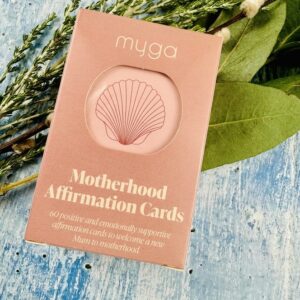 A picture of the Affirmation Cards included in the Mindful mum gift Box