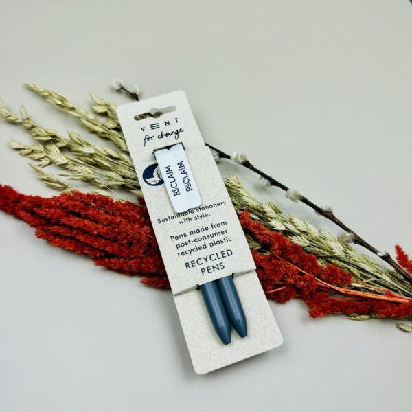 A picture of Vent Recycled pens which is part of the runners gift box.