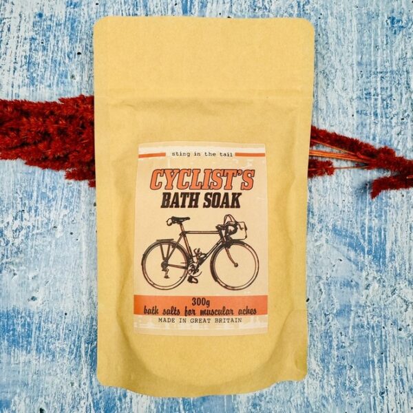 A picture of the Sting in the Tail Bath soak that is included in the MIni Cyclist Gift Box.