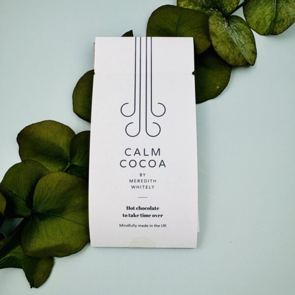 A picture of the Calm Cocoa Hot Chocolate included in the Yoga Wellness Gift Box.