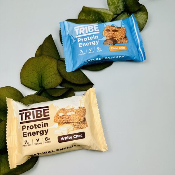 A picture of the Tribe Protien Bars that are included in the Yoga Wellness Gift Box.