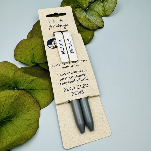 A picture of the Vent Black Pens included in the Yoga Wellness Gift Box.