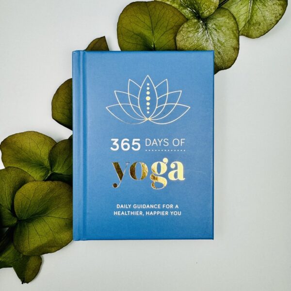 A picture of the 365 Days of Yoga Book that is included in the Yoga Wellness Gift Box.