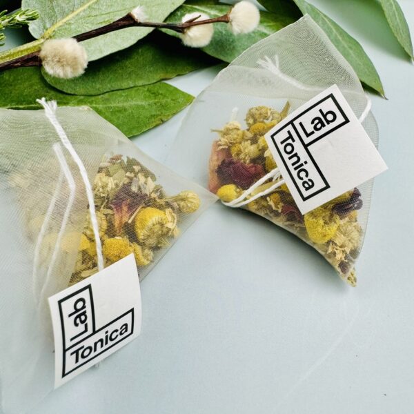 A picture of the Lab Tonica Tea Bags included in the Sleep Care Gift Box