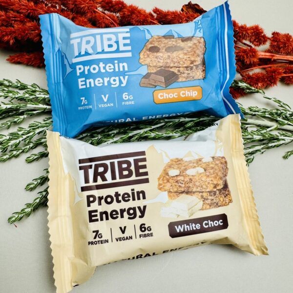 A picture of the Tribe Protien Bars that are included in the Yoga Wellness Gift Hamper