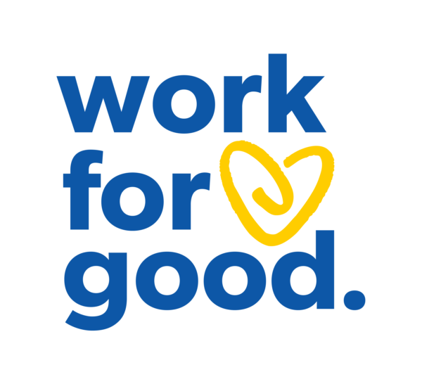 A picture of the work for good logo to highlight that MindFill supports the Charity Mind that focuses on combating Mental Health Issues.