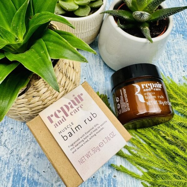 A picture of the Somerset Company Muscle Balm that is included in the Kayaking Wellness Box