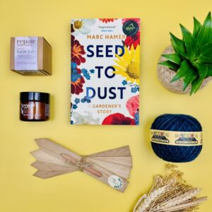 A gift for gardener enthusiasts. This picture shows the range of products that are included in the Allotment Care Package.