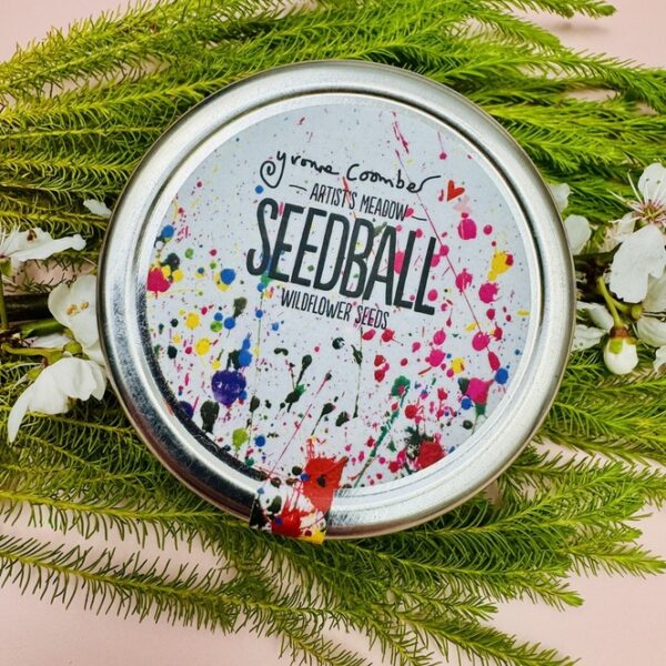 A picture of the Seeball Artists Flower Tin that is included in the Botanical Artist Gift Box