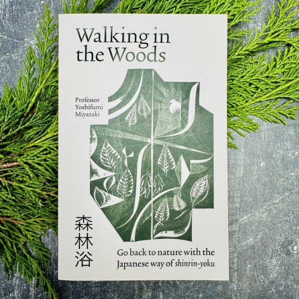 A picture of the Walking in the Woods Book that is included in the Forest Bathing Gift Box