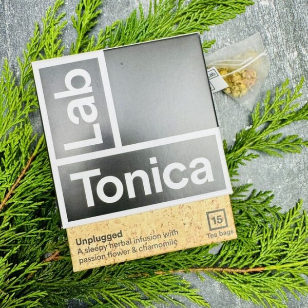 A picture of the Lab Tonica Unpluged tea that is included Forest Bathing Gift Box