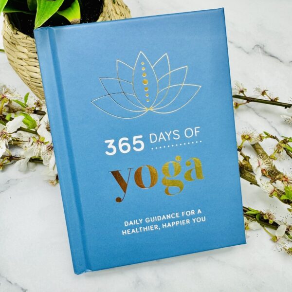 A picture of the 365 Days of Yoga Book that is included in the Yoga Treat Gift Box