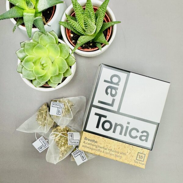 A picture of the Lab Tonica Tea that is included Positivity Wellness Gift Box