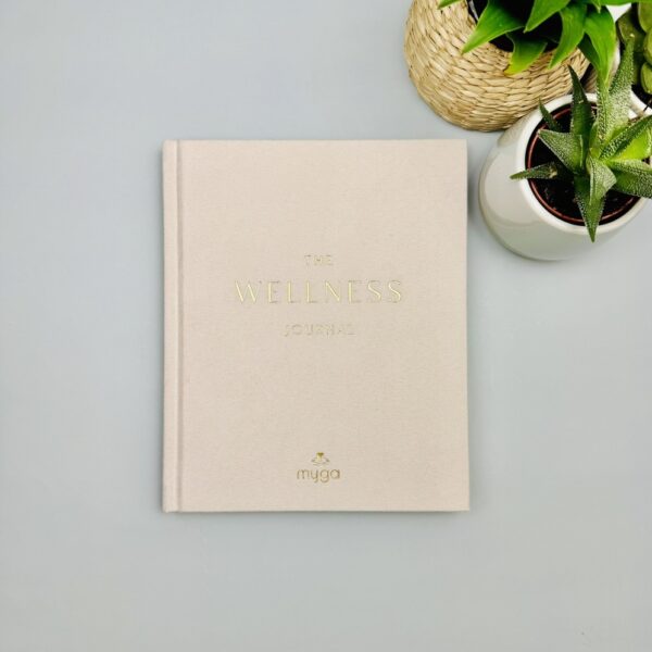 A picture f the Myga Journal that is included in the Nootropics Wellness Planner Gift Box
