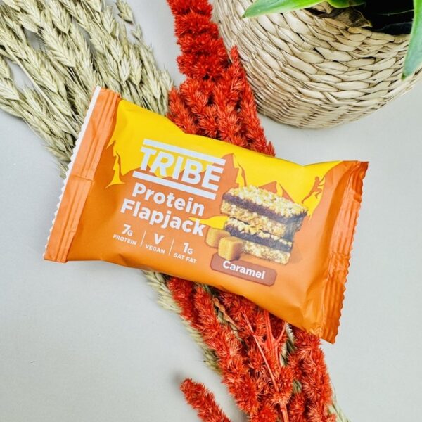 A picture of the Tribe Caramel flapjack that is included in Mindful Tennis Performance Box