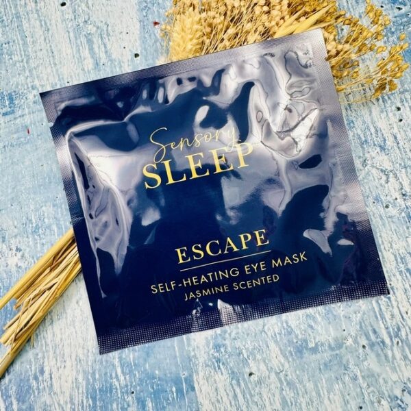 A picture of the Sensory Retreats Eye Mask that is included in the Sleep Meditation Wellness Box