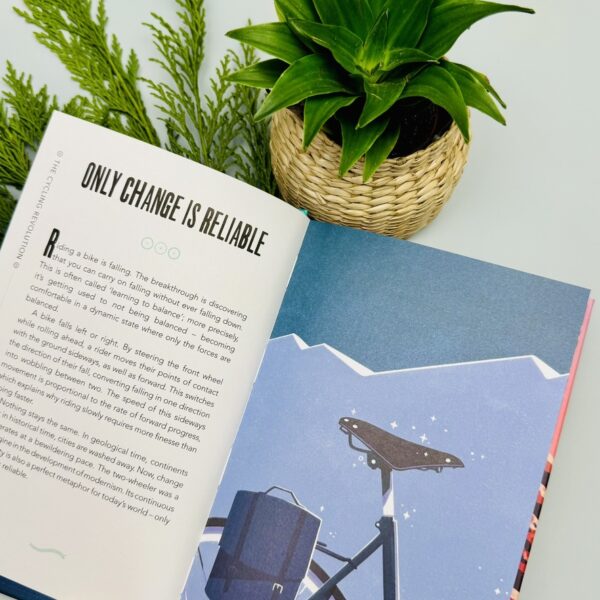 A picture of the inside of the Cycling revolution Book that is included in the Nootropics Cyclist Wellnesss Box.