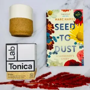 A picture of the range of products that are included on the Gardener Gift Box